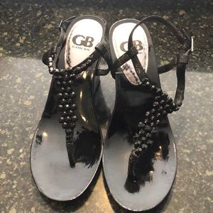Gianni Bini Black Patent Wedges